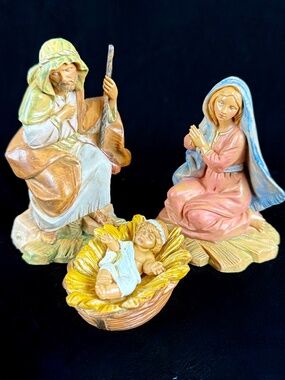 2003 Fontanini Centennial 4 pc Holy Family Nativity Figures 5 inch Italy Jesus